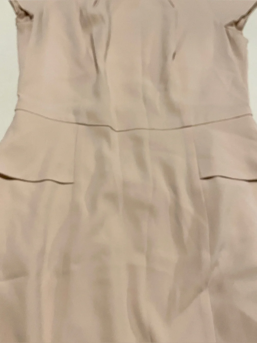 Bebe Nude Peplum Sheath Dress Cap Sleeve - Size 6 - Picture 8 of 16